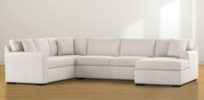 Cypress Foam Three Piece Sectional Right Arm Chaise