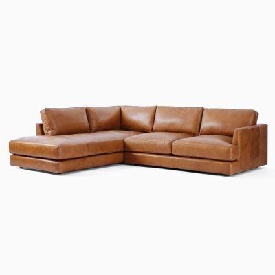 Haven Leather 2 Piece Terminal Chaise Sectional