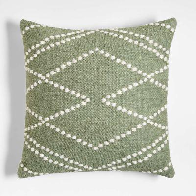 Byzan Sage Kilim Throw Pillow Cover With Insert 23"x23"