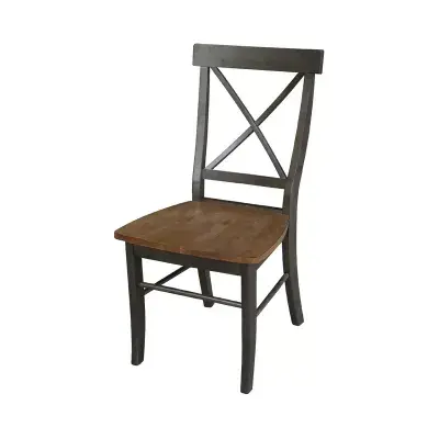 Solid Wood Cross Back Side Chair 