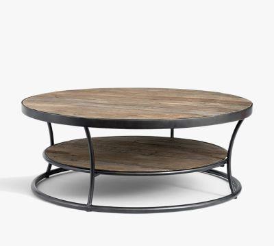 Bartlett Round Metal and Reclaimed Coffee Table