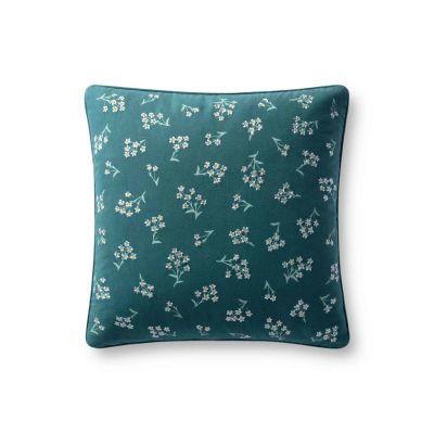 Teal and Multi Pillow with No Insert-18"x18"