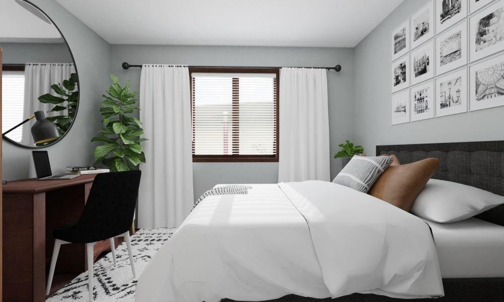 Dorm Room Idea:  Urban Minimalist Bedroom