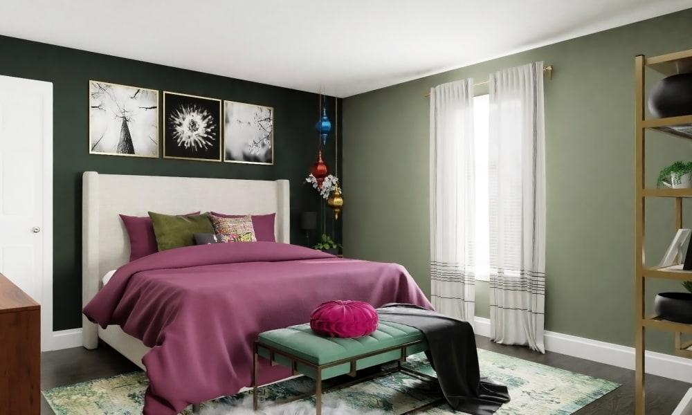 Jewel Tones: Modern Glam Bedroom