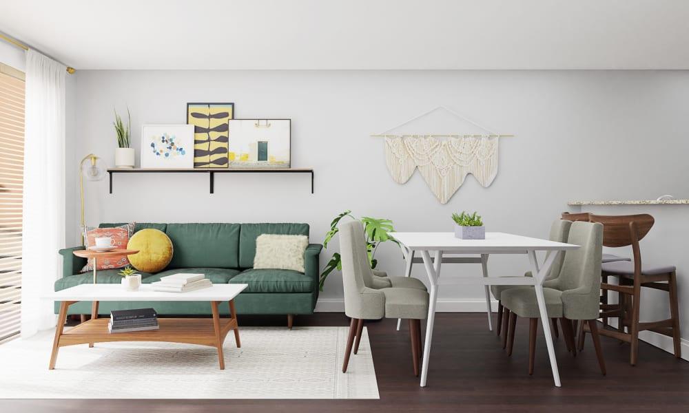 Small Space :Mid Century Eclectic Living Room