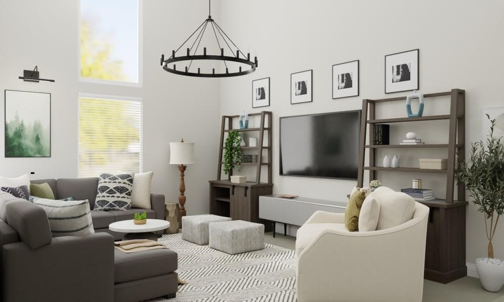 Multi-Functional and Transitional Living Room