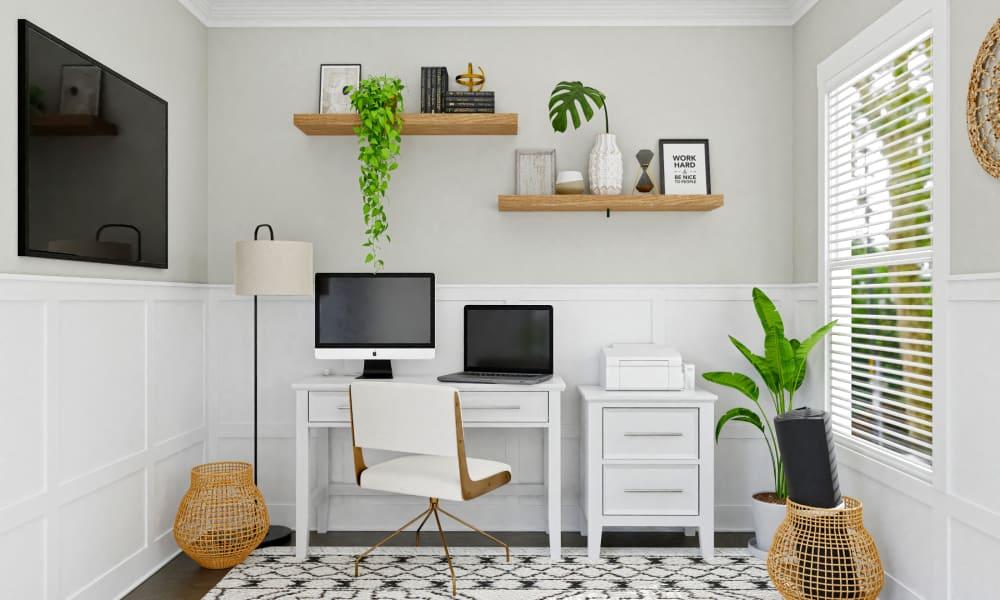 A Modern Boho Multi-Functional Home Office