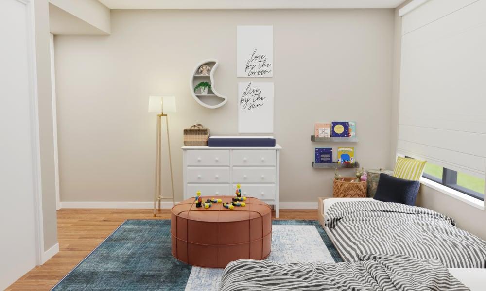 Astrology-Inspired Kid's Bedroom with Plenty of Play Area