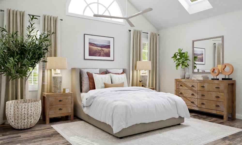 A Modern Transitional Bedroom Design with Nature Touches