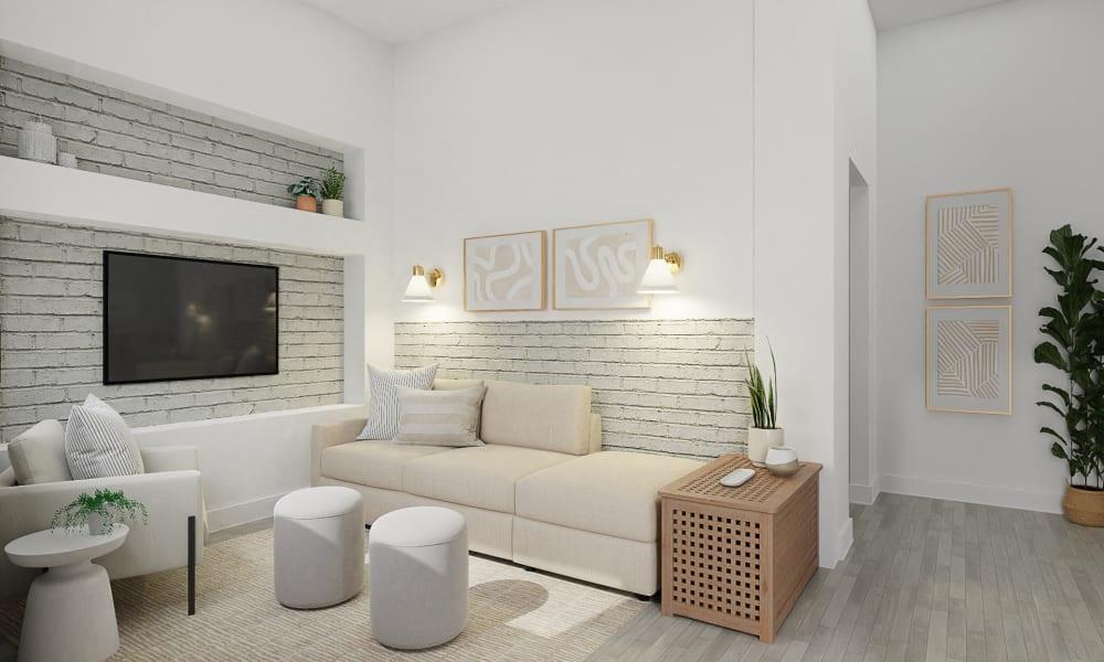 A Modern Studio Living Room with Scandinavian Influences