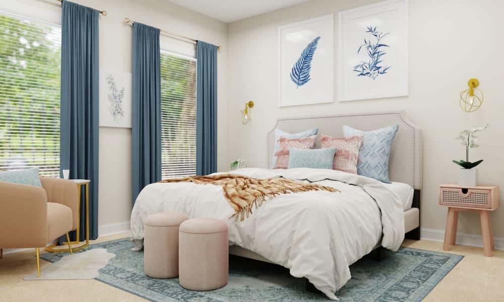 Eclectic Bedroom in Soft Pastel Tones