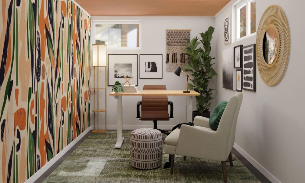 Eclectic Modern Home Office Ready to Receive Clients