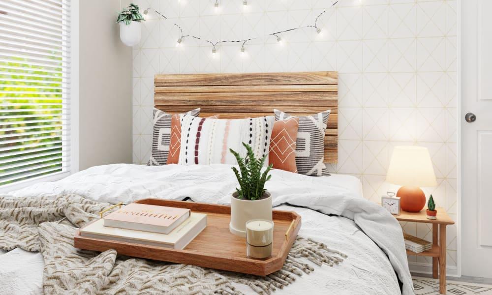 Playful Boho Modern Bedroom with Rustic Touches