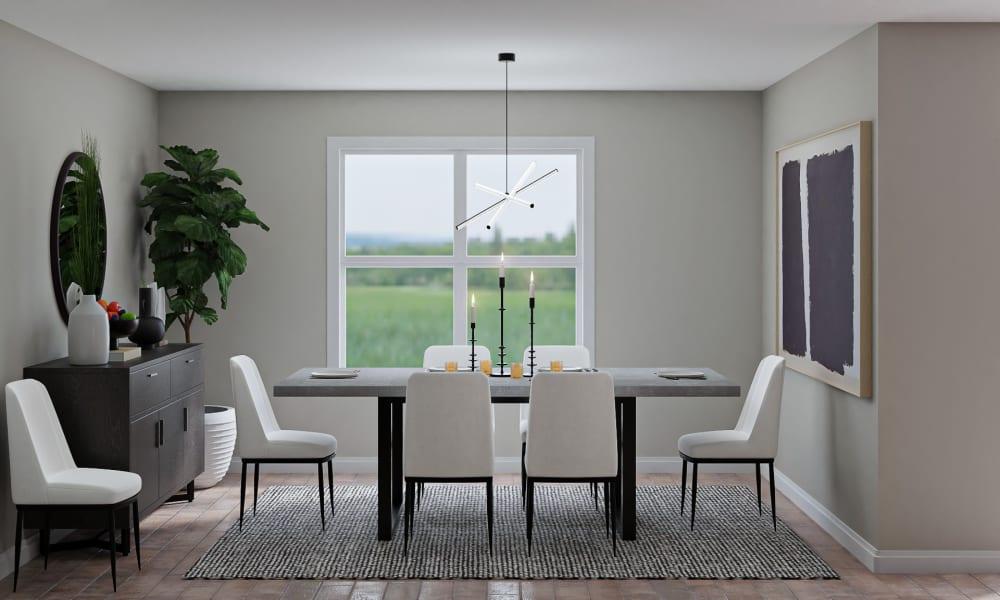 Oversized Art Dominates This Contemporary Dining Room Design