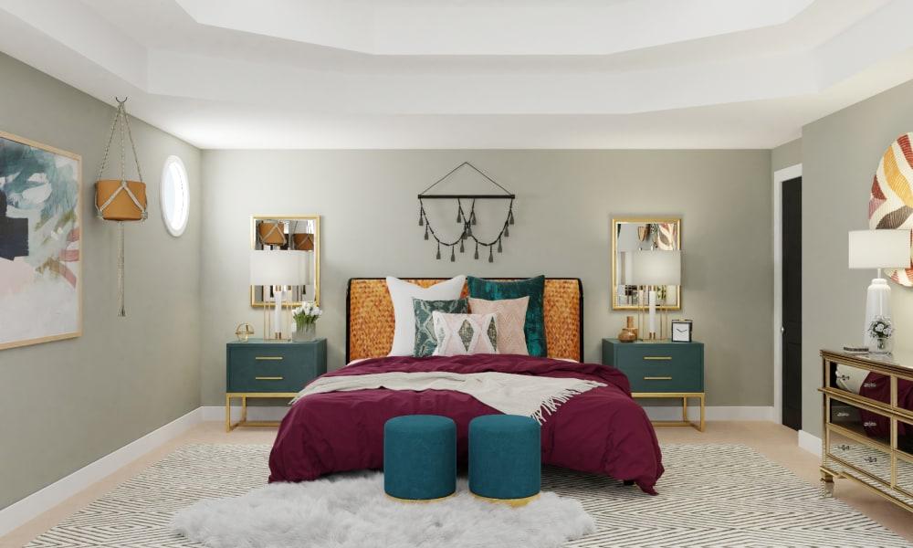 Jewel Tones: Glam Bohemian Master Bedroom