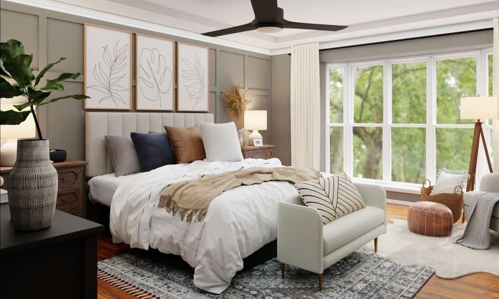 Accent Wall: Boho-Inspired Master bedroom