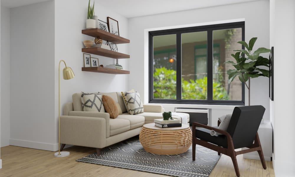 Chaise Sofa: Mid-Century Modern Living Room