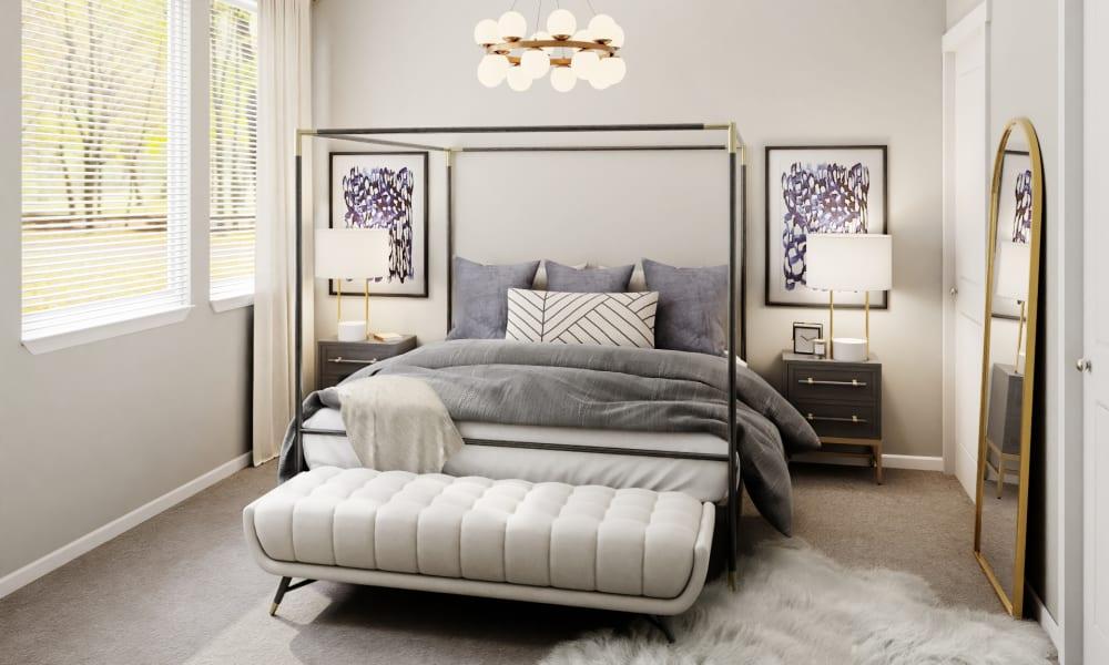 Canopy Bed: A Glam Industrial Bedroom