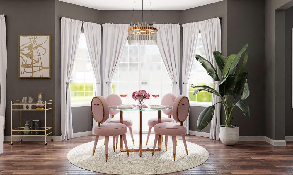 A Petite Glam Dining Room Oozing With Extravagance