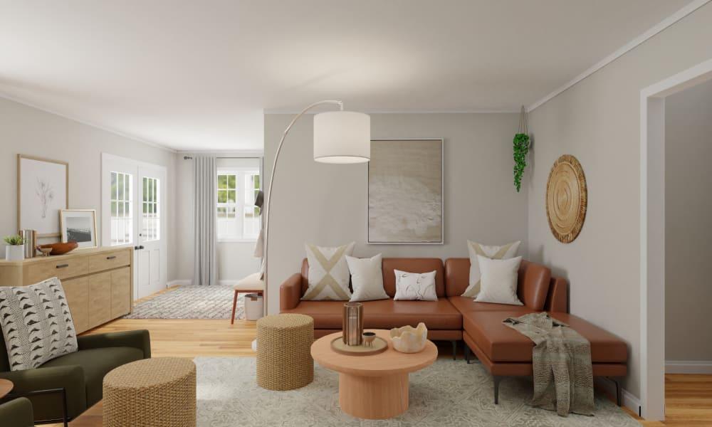 A Warm Mid-Century Modern Living Room 