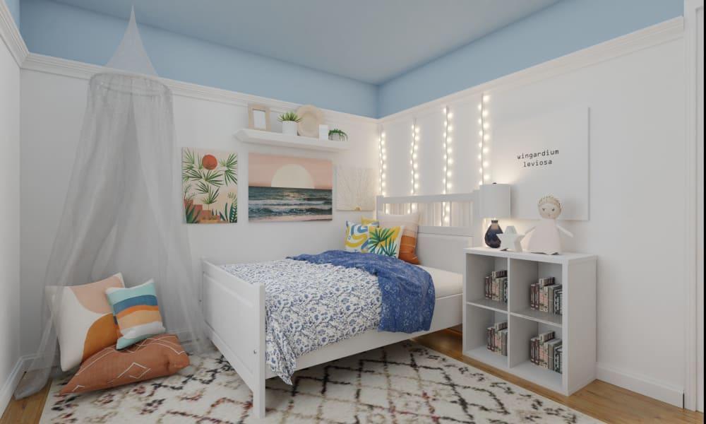 An Eclectic Kids Bedroom With Playful Colors 