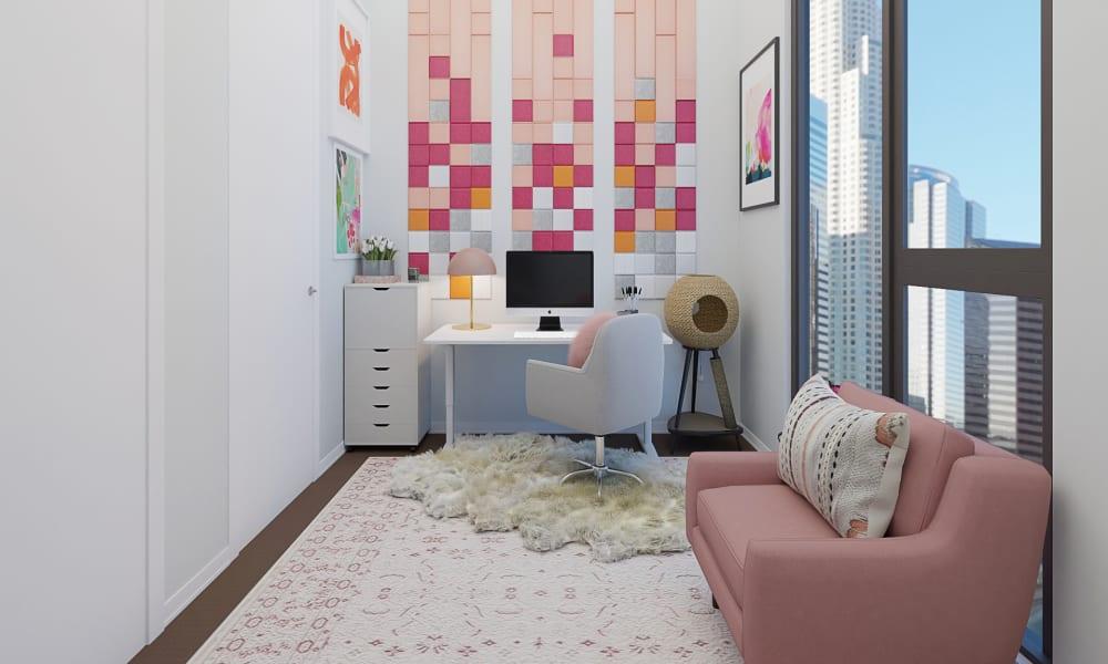 Pink & Girly: A Chic Contemporary Home Office