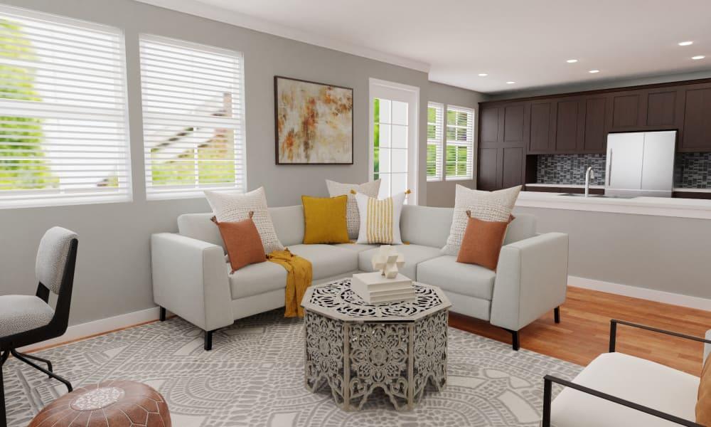 Sunny Yellows Make This Modern Traditional Living Room Pop