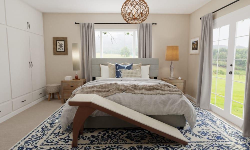 A Cozy and Comfortable Transitional Coastal Bedroom