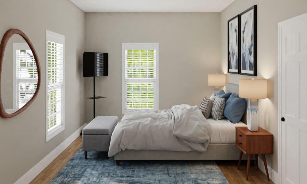 Blue & Beautiful: A Mid-Century Modern Bedroom