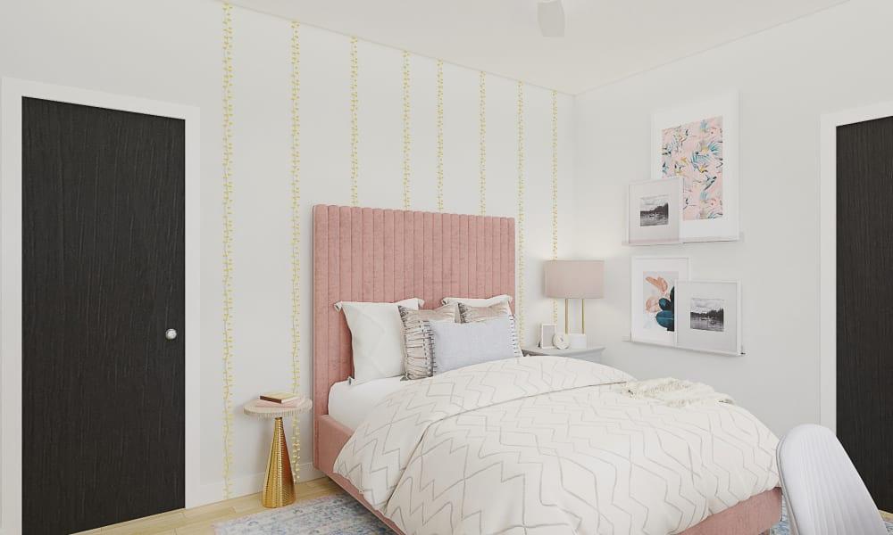 A Glam Bedroom Blushing In Pink Tones