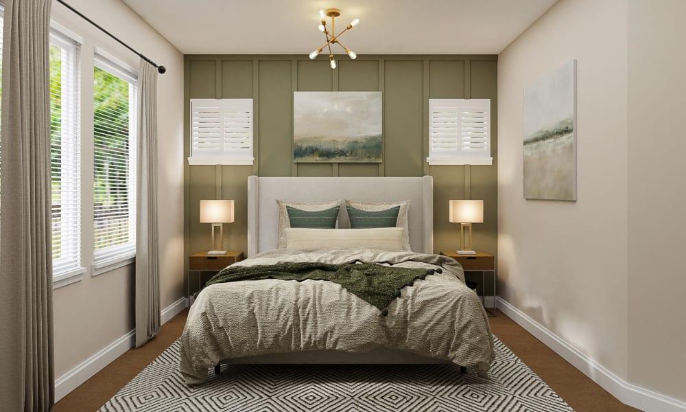 A Transitional Bedroom In Shades Of Spring