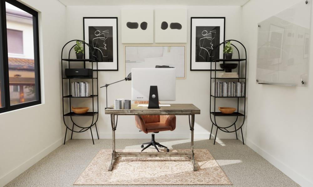 Industrial Home Office In A Warm-Toned Palette