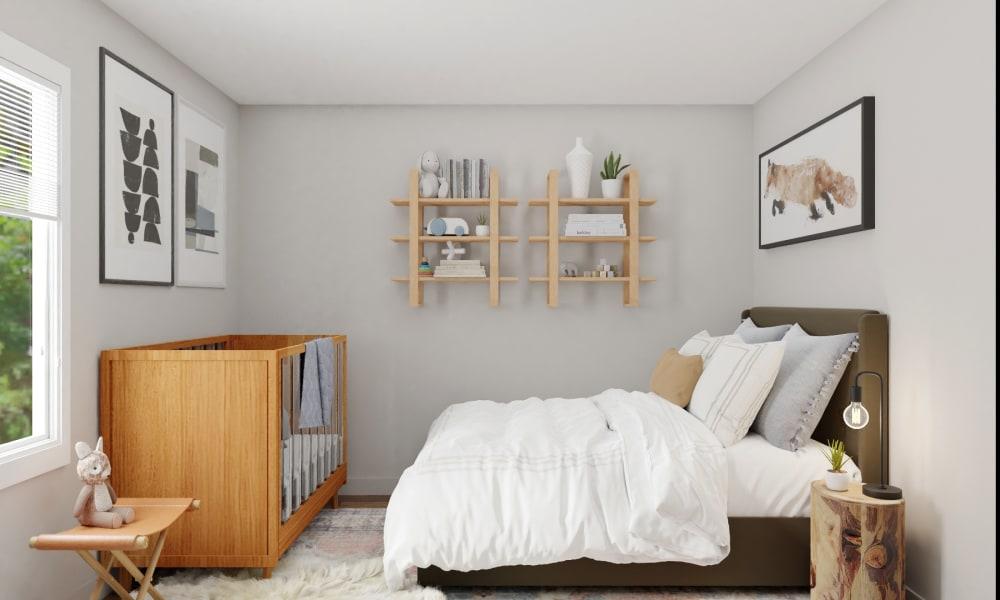 A Transitional Rustic Bedroom & Nursery