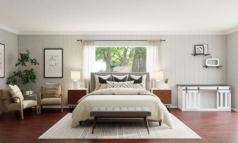 A Cozy & Chic Mid-Century Modern Bedroom