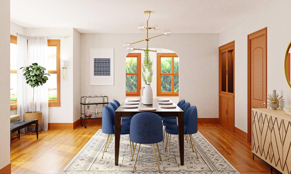 Bold, Beautiful & Blue: A Contemporary Dining Room
