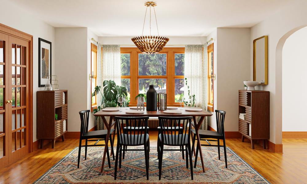 Olive Leaf Chandelier: A Modern Glam Dining Room