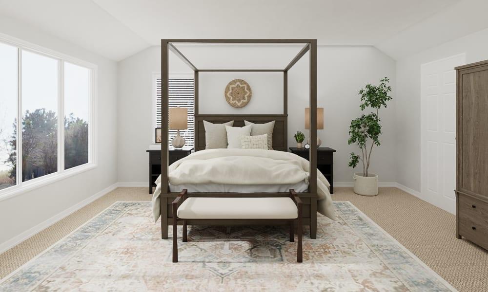 A Classic Canopy Bed In A Modern Bedroom