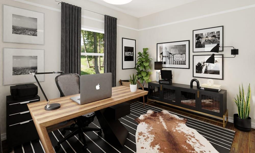 A Black & Gold Modern Home Office