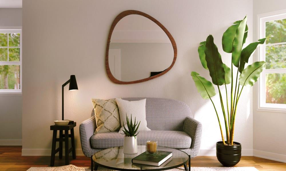 The Gabriola Loveseat: A Mid-Century Modern Rustic Living Room