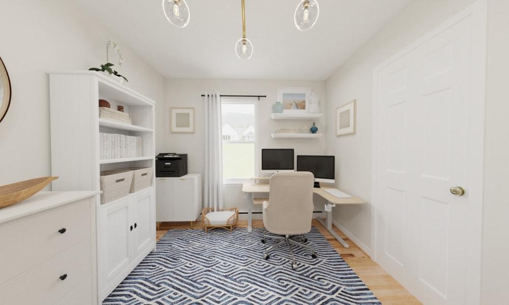 Coastal Home Office with Ample Storage