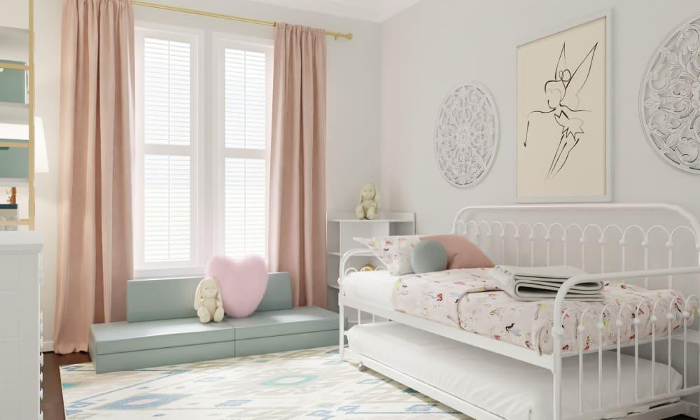 Transitional Kid's Bedroom with Pastel Hues