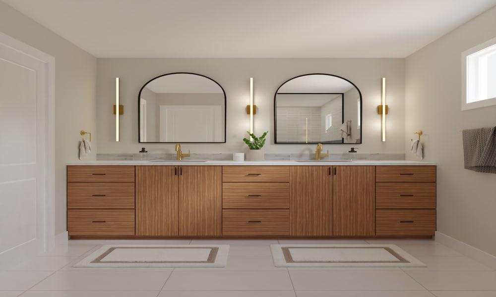 Contemporary Bathroom with Double Vanity
