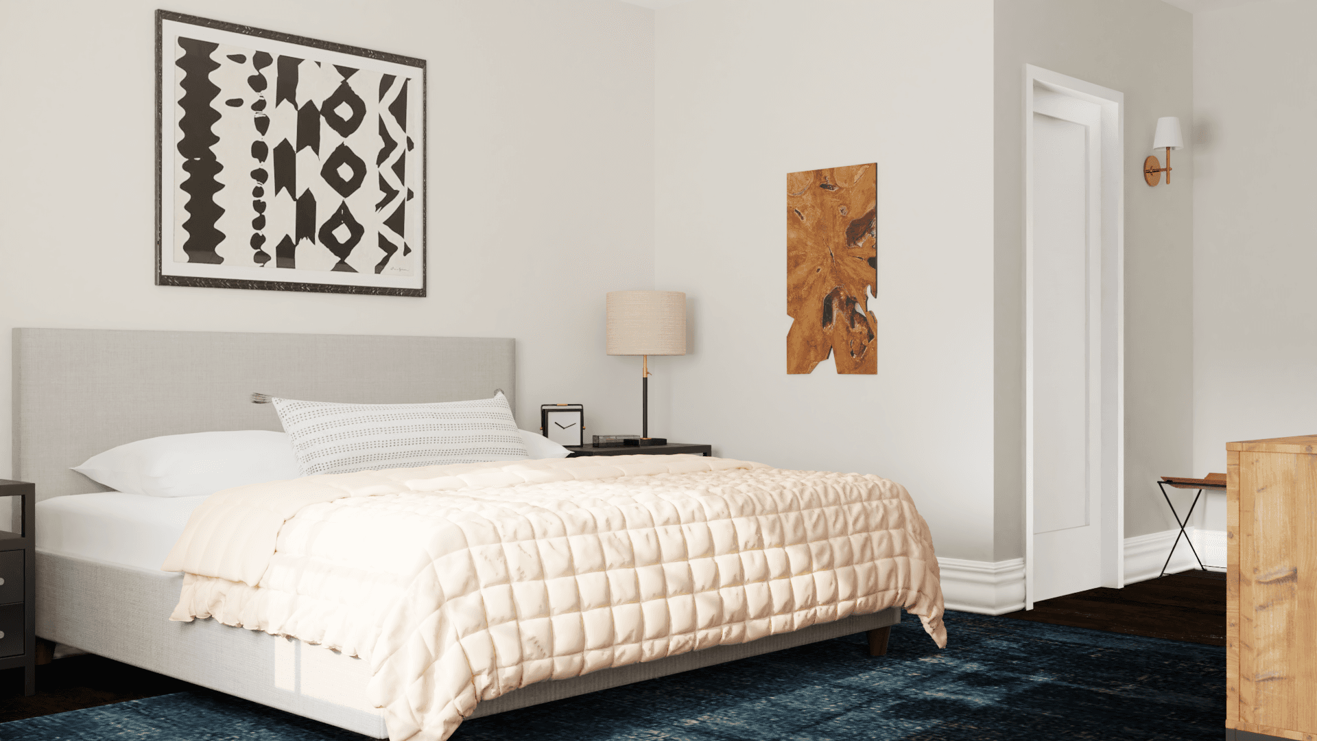 Warm Modern Rustic Bedroom