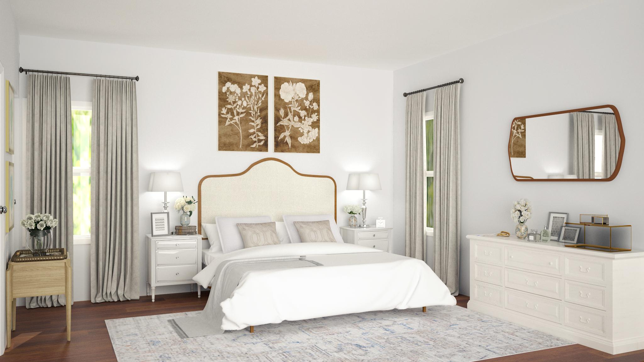 Airy Color Palette: French Country Bedroom