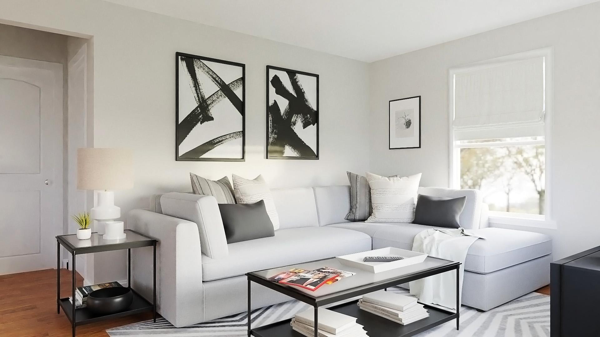 Abstract Art: Urban Modern Living Room