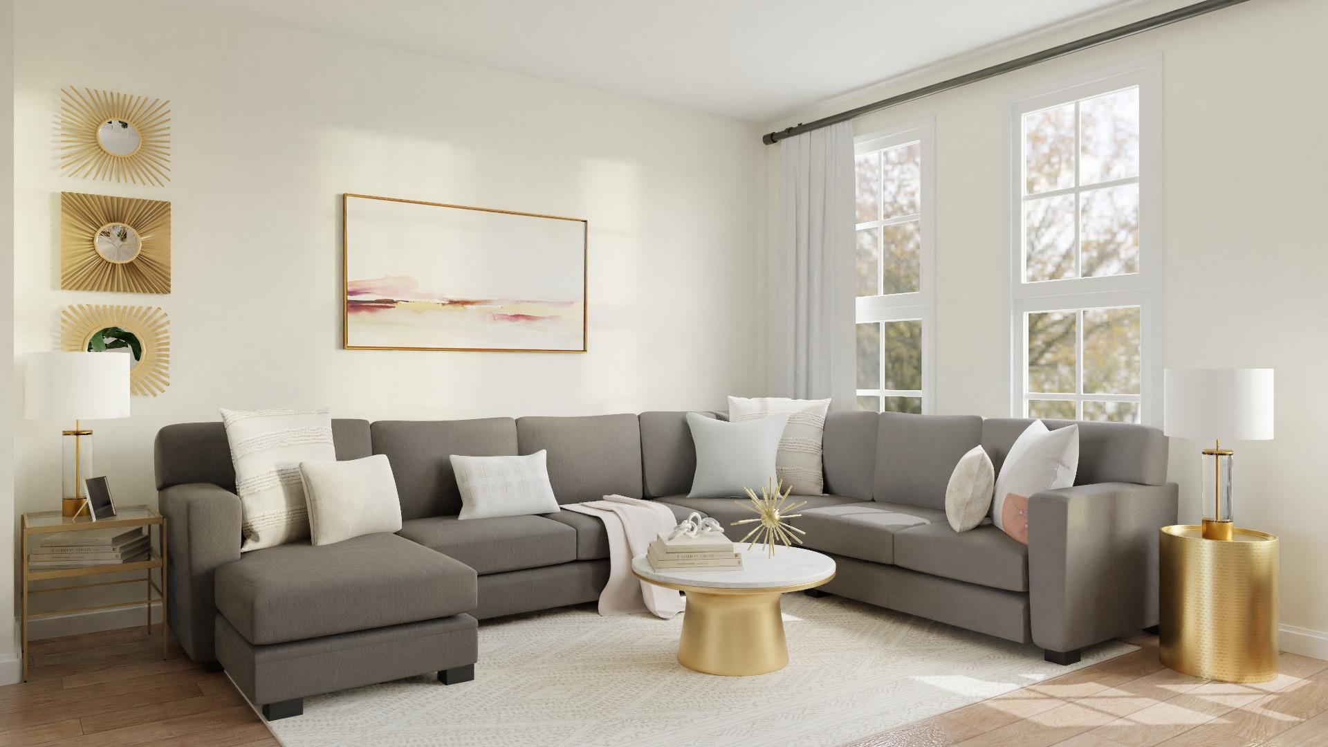 Blush and Ivory: Elegant Glam Living Room