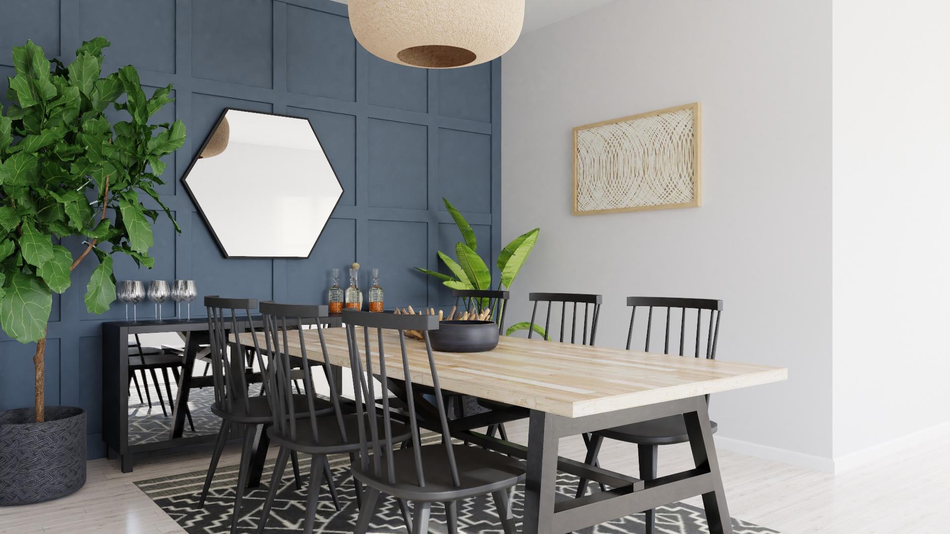 Modern Farmhouse Design With Dinner Party Seating