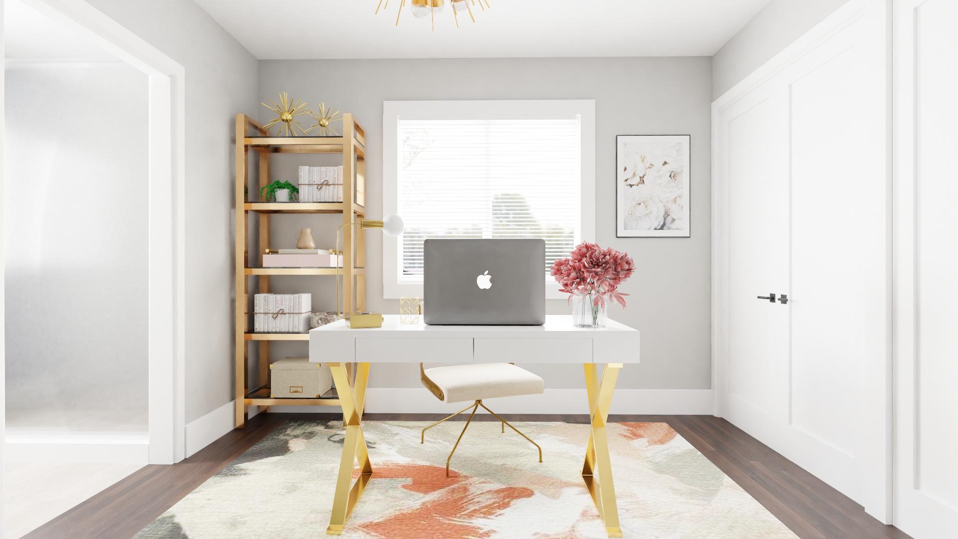 Feel Inspired with this Glam-Style Home Office