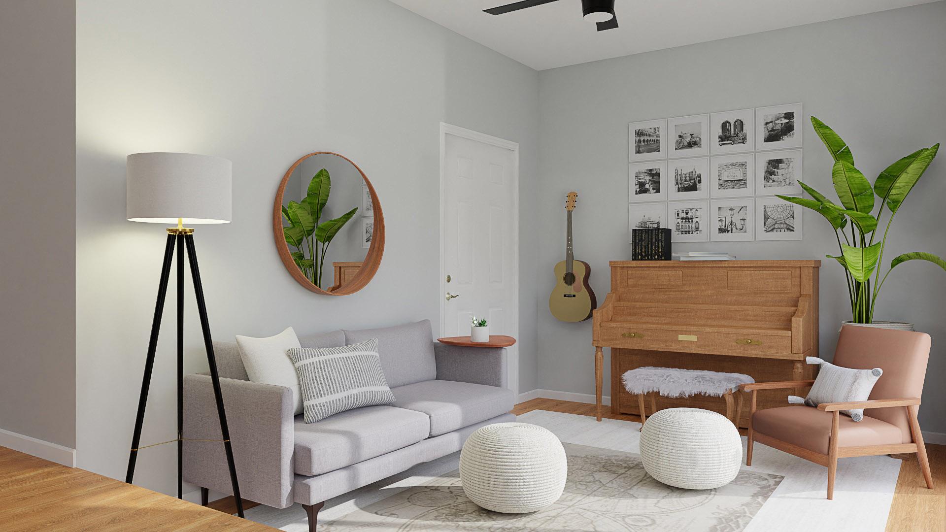 A Scandinavian Living Room Designed to Host Your Jam Sessions