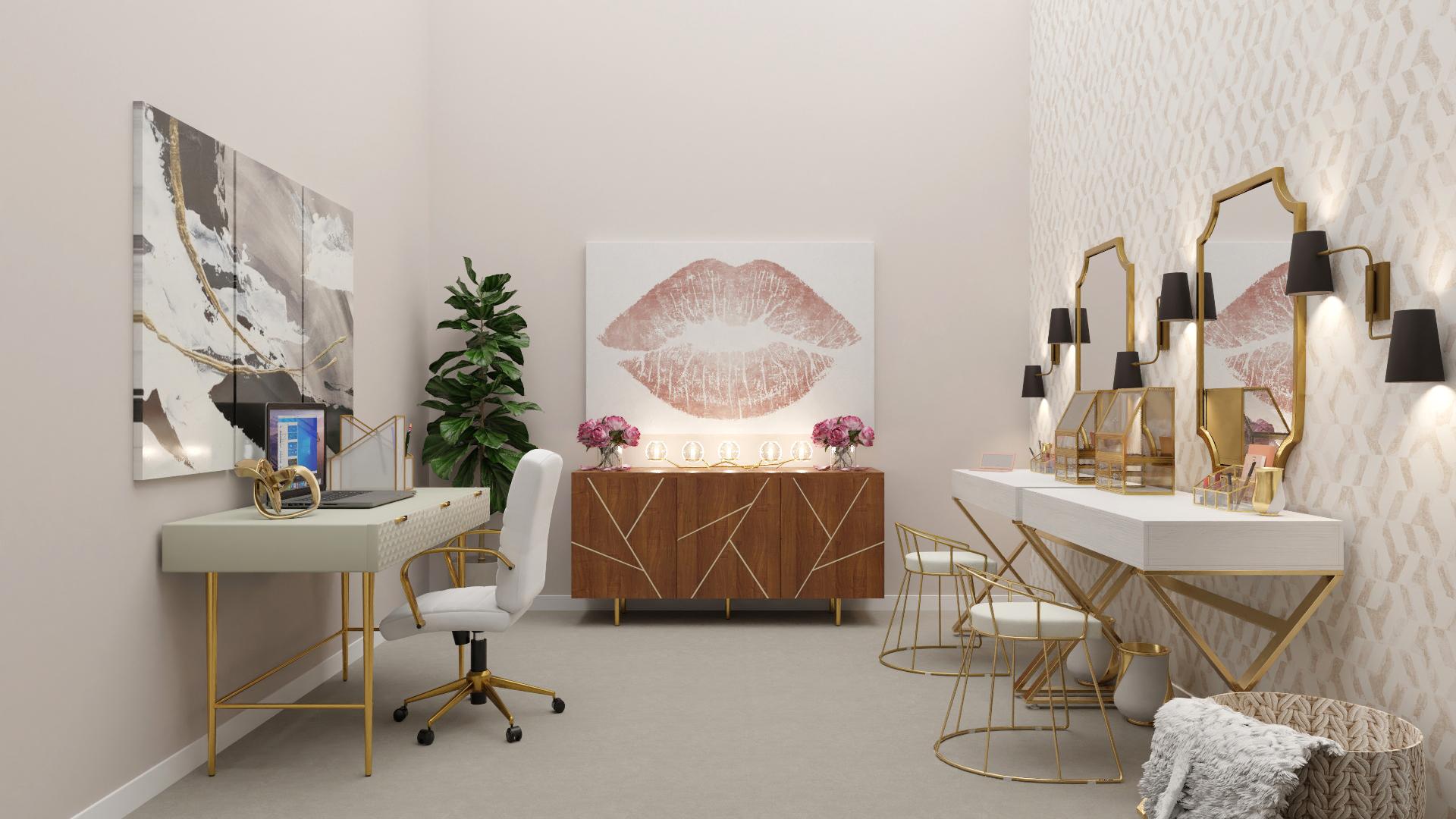 Glam Home Office Perfect for Makeup Lovers